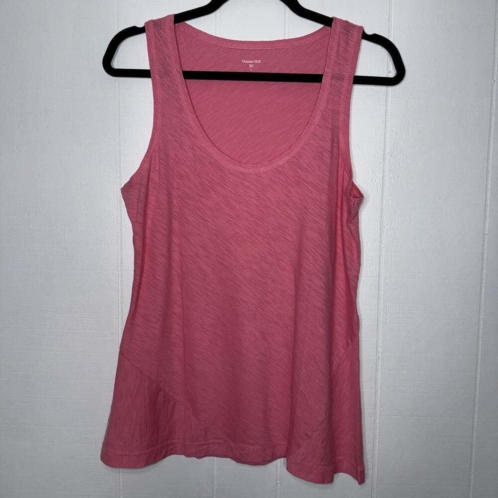 Garnet Hill Women’s Cotton Scoop Neck Tank Top Pink Size Small